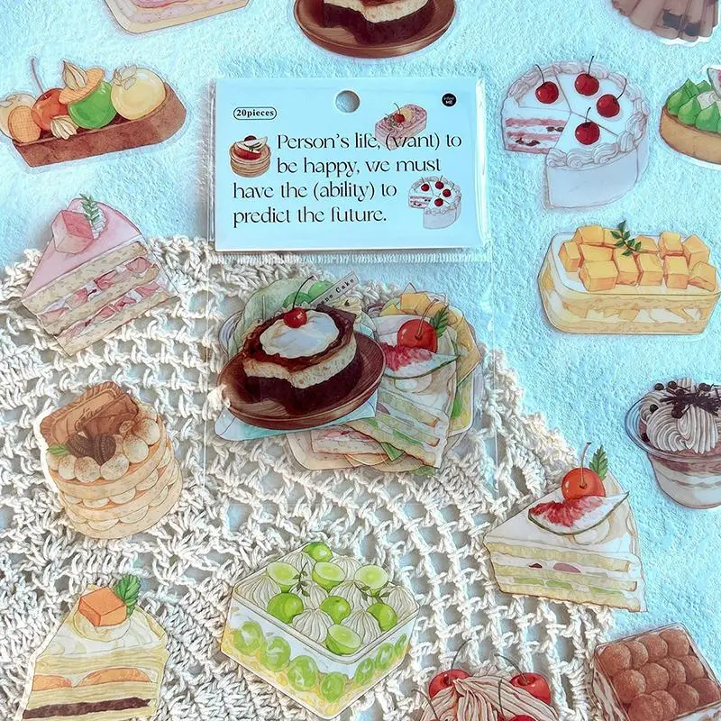 Afternoon Tea Themed Sticker, 20pcs/set DIY Decorative Sticker for Scrapbooking & Journal Making