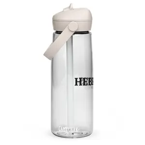 Flip straw water bottle