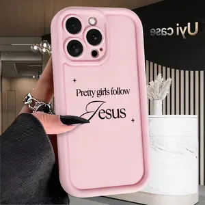 Pretty Girls Follow Jesus Phone Case for iPhone 17 Air 16 Pro Max 15 Plus 14 13 12 11 XS X Full Body Protection Shockproof Soft Silicone Cover