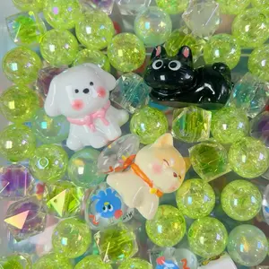Kitten House DIY Beads and Crafts for Pen and Keychain & Jewelry Accessories - Colorful Charms for Phone Cases & Craft