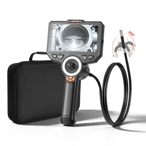 【Summervibes】VEVOR 4-Way Articulating Endoscope with Light, True 1080P HD Industrial Borescope Inspection Camera with Articulated Probe, Flexible Snake Scope Cam for Wall Automotive Engine Inspect-4.9FT