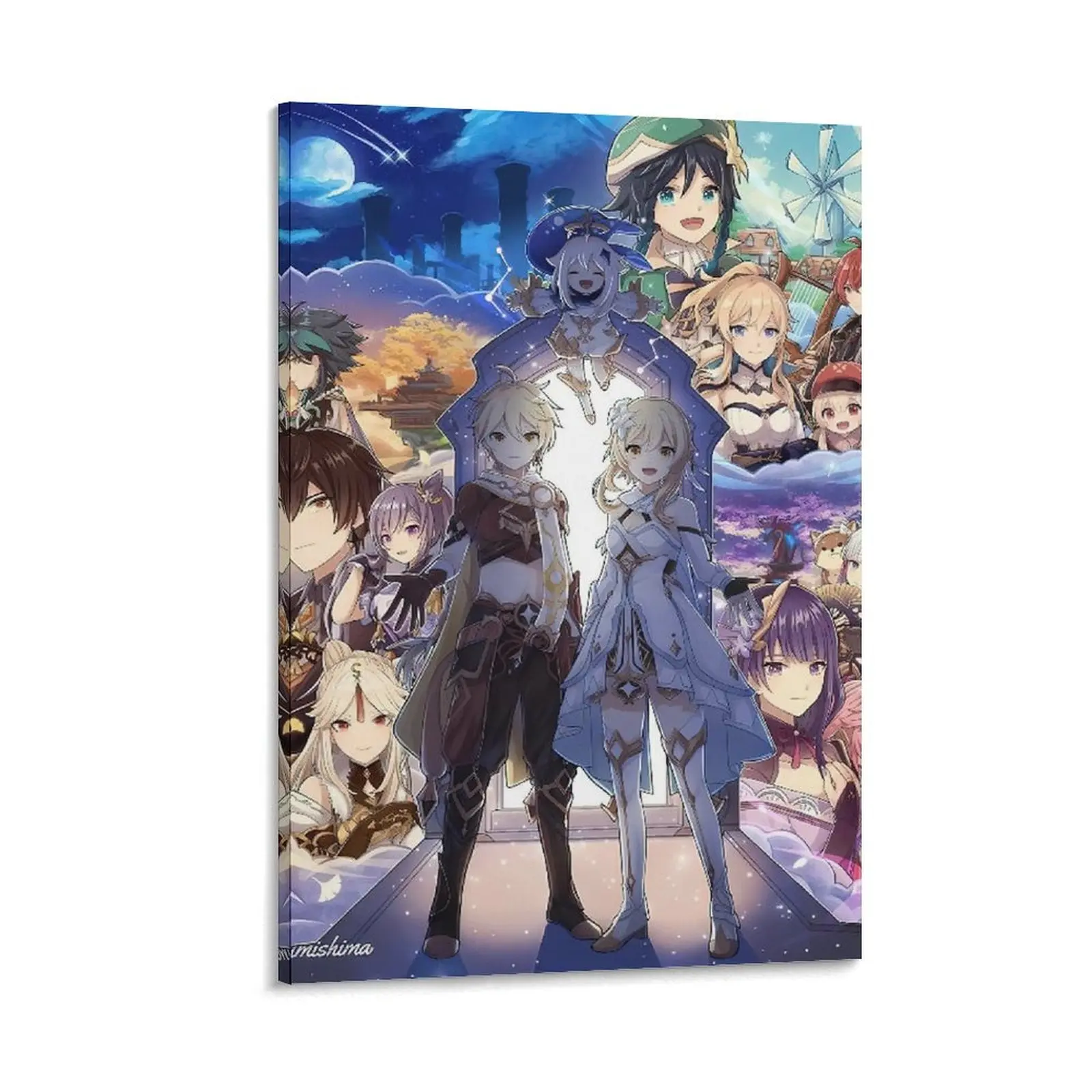 Genshins Impact Games Characters Wall Art Prints, Perfect for Living Room And Bedroom Decor. Poster Canvas Wall Art For Bedroom Decor Bar Office Room Decor Gift