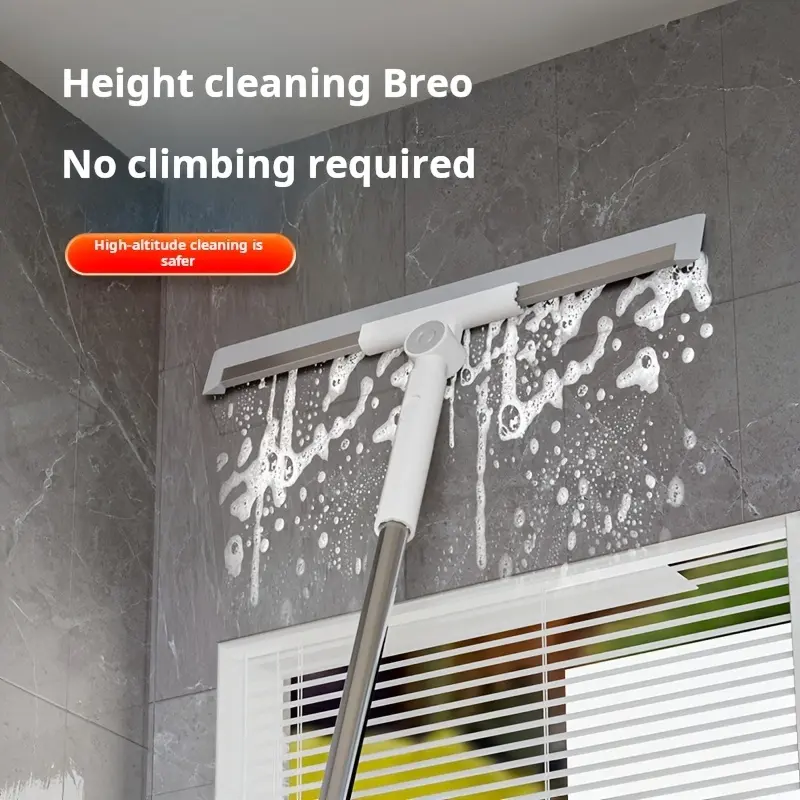 Magic Silicone Mop,Multifunctional Silicone Floor Squeegee,50cm Scraper Head,Retractable 68 to 100cm Adjustment Rod,Squeegee for Pet Hair,Water,Dust,Tile & Wood Floors.
