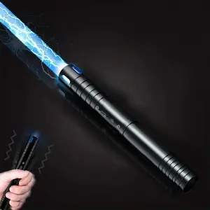Light Saber, 1 Count Rechargeable LED Light Saber, FX Sound (Motion Sensitive) Aluminum Alloy Handle Light Saber, Cosplay Props, Theme Party Office Stress Relief