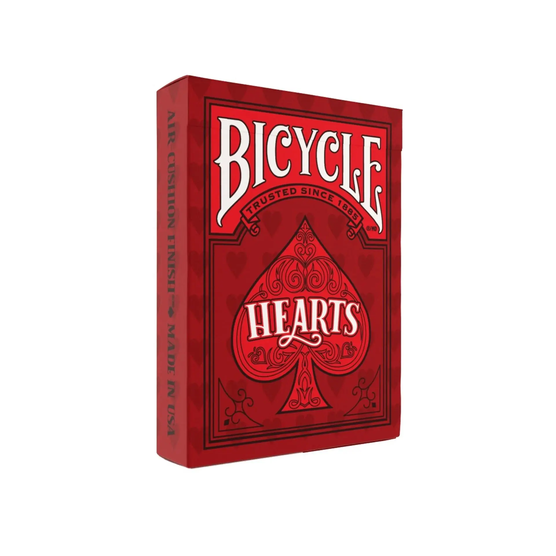 Bicycle Hearts Playing Cards Deck - Premium Cardstock, Classic Air-Cushion Finish, Complete Rules Included, Exceptional Durability, Family Fun Game for All Ages & Trick-Taking Fun Enthusiasts