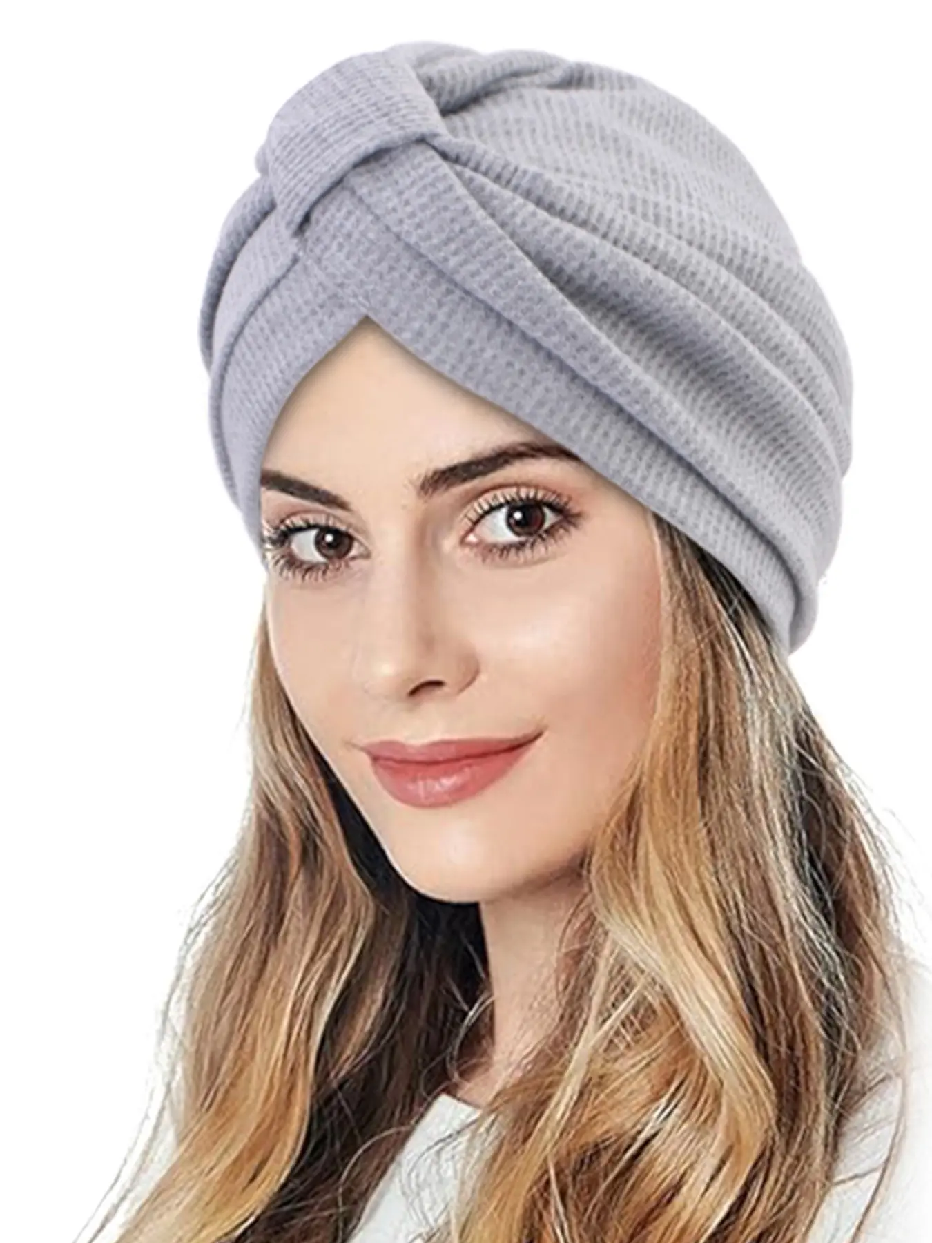 Thick Waffle Headscarf Hat Turban, Ethnic Style Wraparound Scarf, Fashion Turban, Chemotherapy Cap, Comfortable and Stylish, Perfect for Daily Use, Turban Hijab