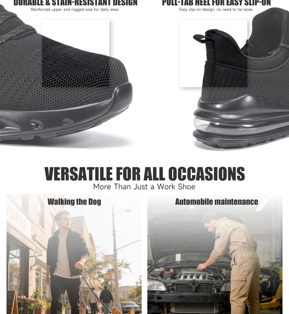 LARNMERN Waterproof Breathable Air Cushion Work Shoes for Men & Women Seamless Full Coverage Shoes, No Rubbing Comfort Lining Non-Slip Oil-Proof All-Season Perfect for Chefs Nurses Cleaners & Outdoor Activities LARNMERN Waterproof Breathable Air Cushion Work Shoes for Men & Women Seamless Full Coverage Shoes, No Rubbing Comfort Lining Non-Slip Oil-Proof All-Season Perfect for Chefs Nurses Cleaners & Outdoor Activities
