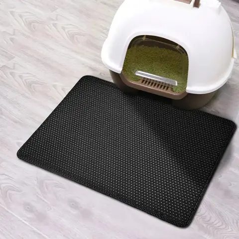 Pet Litter Mat Double Layer Waterproof Cat Bed Pads, 1 Count Pet Litter Mat, Washable Double Layer Mat, Non-slip Cat Litter Pad, Litter Box