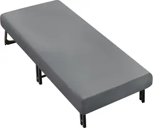 Cot Sheets 31" x 75"(Sheet Only), Cot Fitted Sheet Ultra Soft and Breathable Snug Fit for Narrow Twin Mattress/RVs Bunk/Guest Beds/Army Cots/Trifold Mattress/Travel Size Mattress Grey