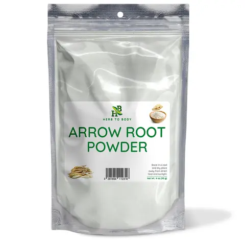 Arrowroot Powder (Arrow Root) - 4 oz Sugar-Free Thickener, Flavor-Enhancing for Soups, Finishing Ingredient for Adults, Dry Cornstarch Substitute - 14 Servings | Herb To Body