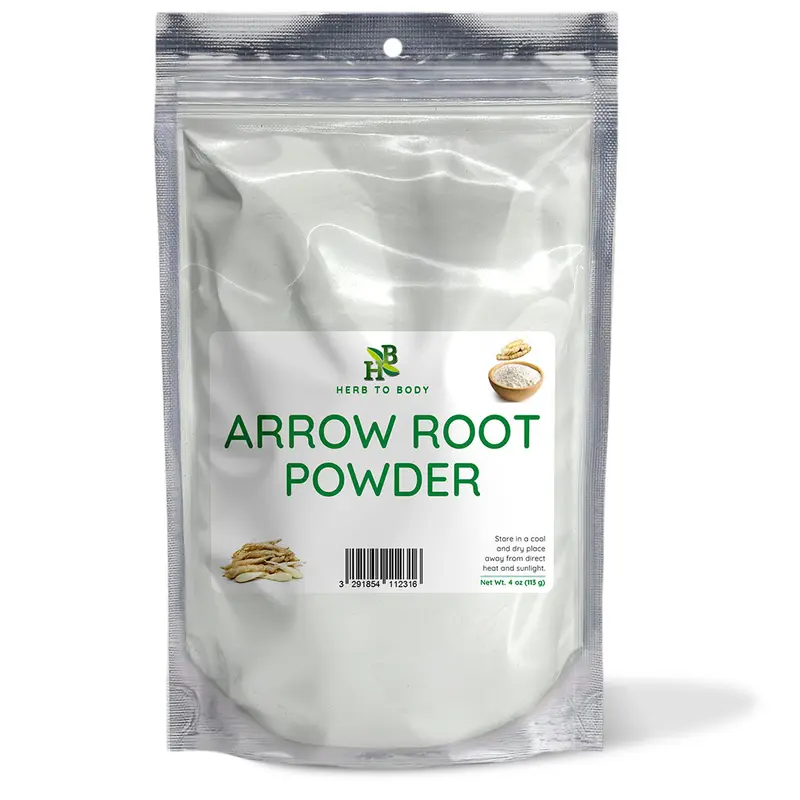 Arrowroot Powder (Arrow Root) - 4 oz Sugar-Free Thickener, Flavor-Enhancing for Soups, Finishing Ingredient for Adults, Dry Cornstarch Substitute - 14 Servings | Herb To Body