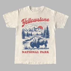 Yellowstone National Park Shirt Sweatshirt Hoodie, yellowstone clothing store Graphic Tee, Buffalo Animal Shirt, Hiking Shirt, Gift For Nature Lovers - Unisex