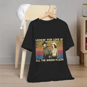 Bud and Sissy T-Shirt, Looking for Love in All the Wrong Places Quote Tee, Vintage Retro Funny Graphic Shirt