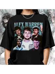 Alex Warren graphic unisex Tshirt 2026 Summer New O-neck loose Y2k style men's Short Sleeve loose shirt fan gift