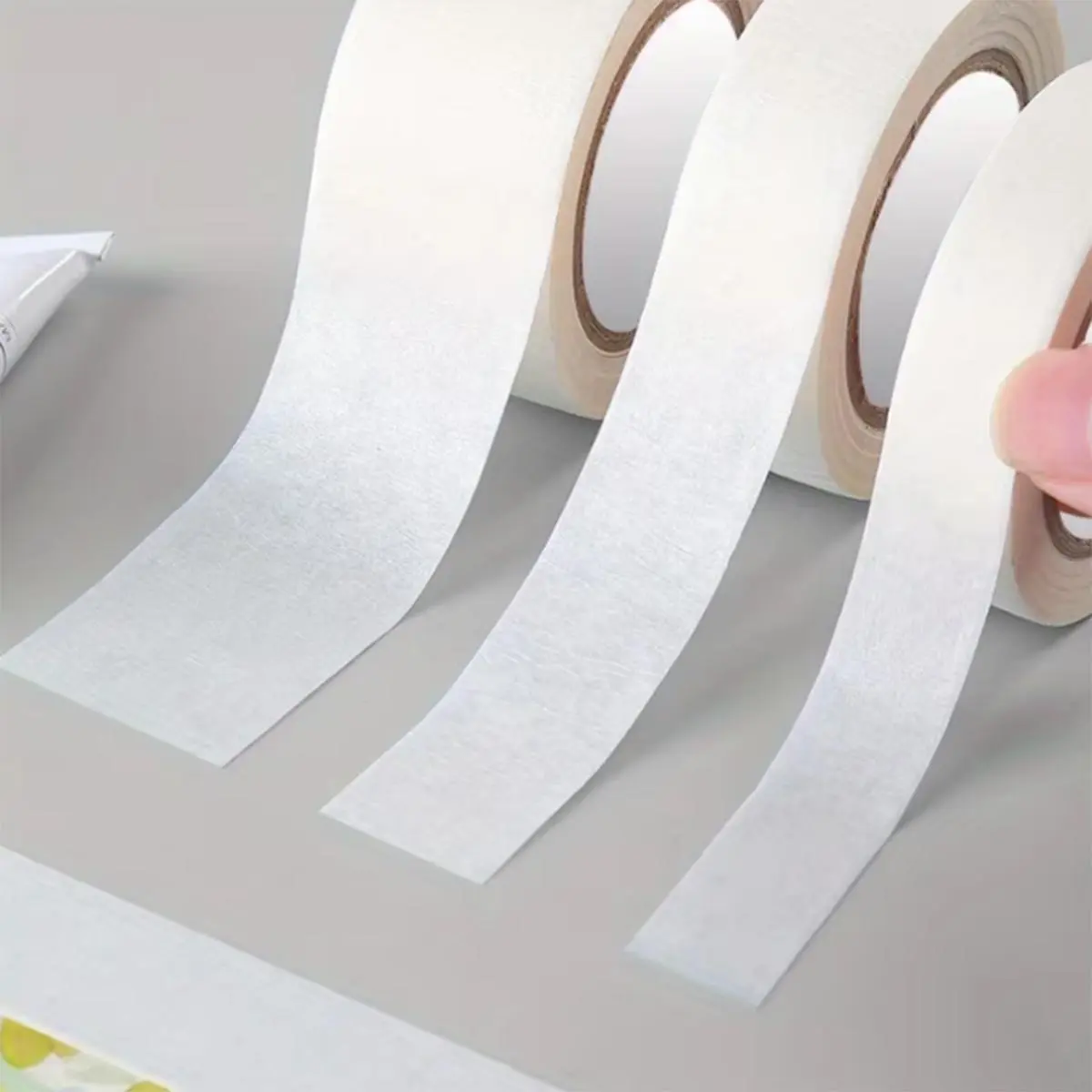 Diamond Art Painting Masking Tape, Durable Double Sided 1 Count White Side Tape, Adhesive Crepe Paper for Oil Painting Sketch Drawing Supplies Car Paintin Exterior Wall Shading