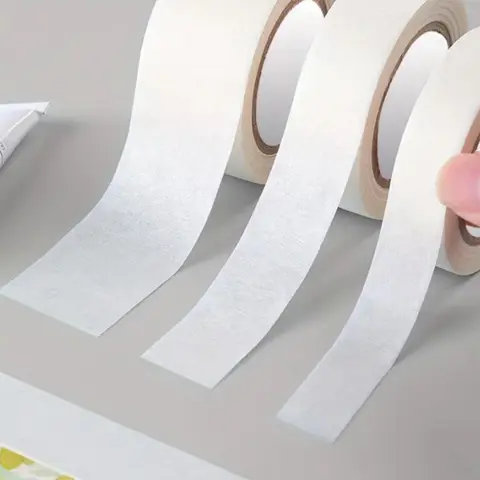 Diamond Art Painting Masking Tape, Durable Double Sided 1 Count White Side Tape, Adhesive Crepe Paper for Oil Painting Sketch Drawing Supplies Car Paintin Exterior Wall Shading