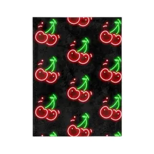Electric Cherry Velveteen Minky Blanket