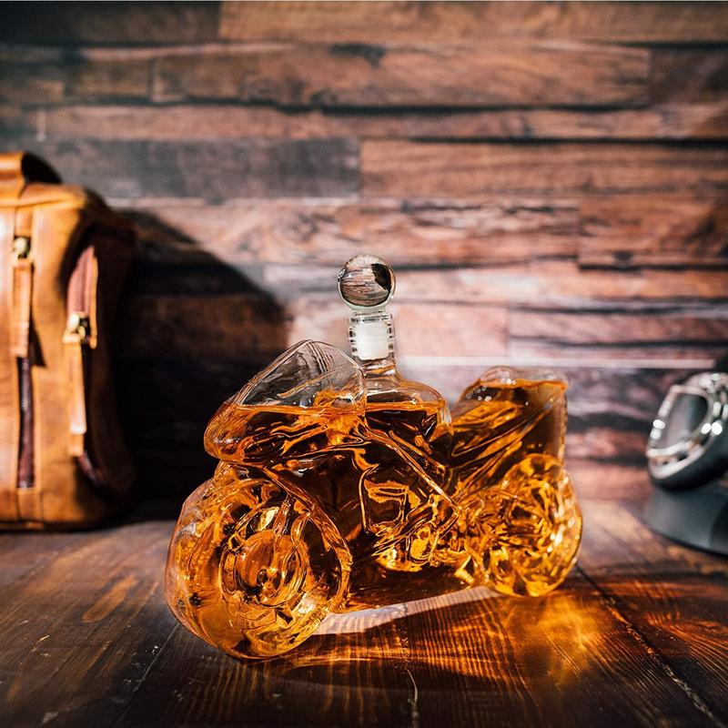 Sport Bike Decanter - 750ml Glass Motorcycle Shaped Decanter