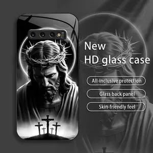 Suitable for [Galaxy S10 4g] Jesus New stylish high quality glass protective case affordable anti-drop anti-fingerprint 995
