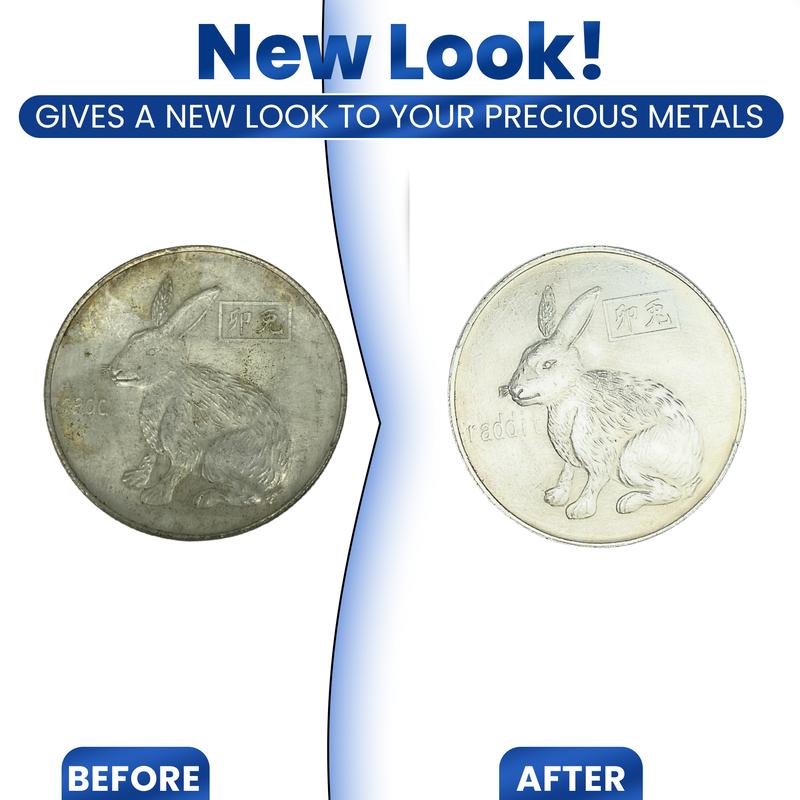 JSP Sterling Silver Dip Cleaner Tarnish Remover 925 Jewelry Cleaning Solution 8oz Household Cloth Microfiber Tool