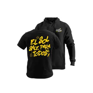 180g[100%cotton]Project Torque El Sol Sale Para Todos Graphic T Shirt, 2 Sides, Bold Yellow Typography Artwork with Urban Vibes, Soft Cotton Blend Streetwear Tee for Men, Latino Lifestyle Gift