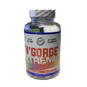 Hi Tech Pharmaceuticals N’Gorge XTREME, for muscle pumps, vascularity, endurance, nitric oxide production, 40 servings 120 tablets Supplement Fitness supplements Dietary