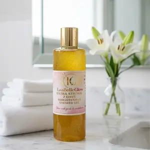 Extra Strong Shower Body Scrub Gel for Luxurious Skincare Radiant Glow Nourishing Moisturizing Effect- LaabelleGlow Body Cleansing Foundation