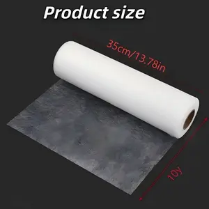 Double-Sided Adhesive Lining 35cm*10yd, Heat-Melt Glue Strip, Sewing-Free Iron-On Fabric Patch, DIY Clothing Repair Material