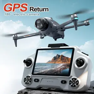 2026 New 5G Large Scree Remote Control Drone GPSDrone with 180° ESC Camera Lifting and ObstacleAvoidance Head Brushless Power GPS Return for Amateur Players