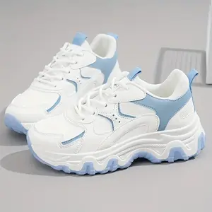 Platform casual dad shoes for women, comfortable with shock absorption, trendy and eye-catching