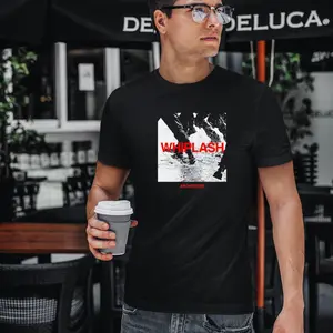 Whiplash Single Black Photo Retro Unisex Heavy Cotton T-Shirts