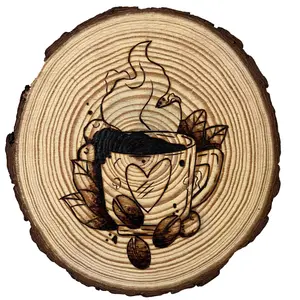 Coffee Wood Burning Wall Hanging