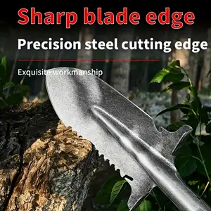 Multifunctional Toothed Shovel, Outdoor Durable Design, Well Designed Blades, Ideal for Camping, Precision Camping Tool, Gardening, Survival Gear, No Support Rod Included
