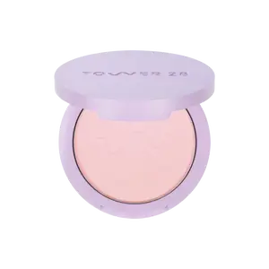 Tower 28 Beauty GetSet™ Pressed Powder - Makeup for Sensitive Skin, Versatile for Various Applications, Talc-Free, Blurring, Brush Honey Matte Translucent