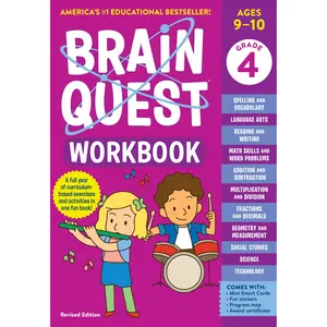 Brain Quest Workbook: 4th Grade Revised Edition by Workman Publishing, Barbara Gregorich [Paperback Book]