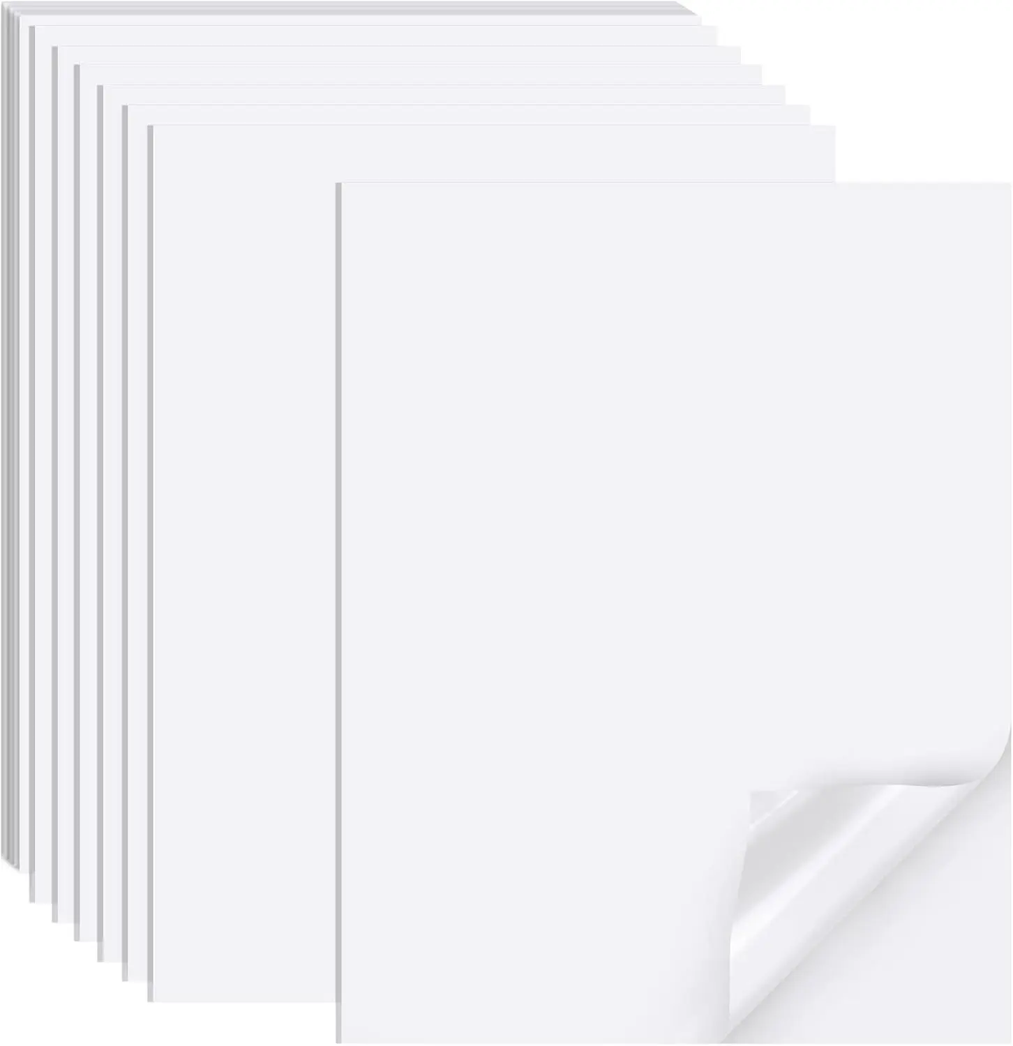 Printable Sticker Paper for Inkjet Printer, 40 Sheets 8.5"x11'' Matte Sticker Printer Paper Full Sheet Labels for Laser/Inkjet Printers, Letter Size