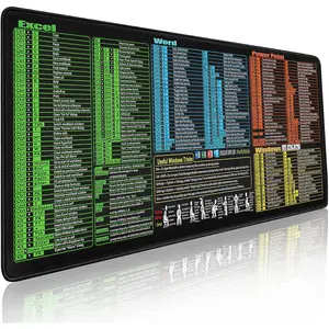 Pad for Excel//PowerPoint/Windows Shortcuts, Excel Cheat Sheet Desk Pad PC Desk mat, 31.5"x11.8" Large XL  Pad, Office Desk Accessories for Desk Mat for Office, Gaming