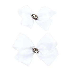 Football Charm Moonstitch Hair Bow