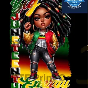 Big Juneteenth Energy Braids Locs DTF Print Only,Black and proud, Black history month png, Breaking Chains, Roots, Black Fist
