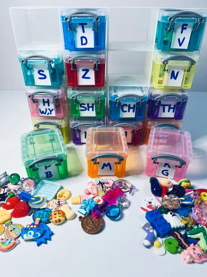 Speech Therapy Mini Objects Set Over 300 trinkets for ALL SOUNDS Articulation Say & Play Mini Objects