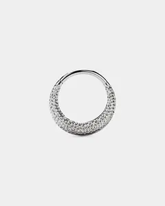 Hammered Texture Thick Seamless Septum Ring