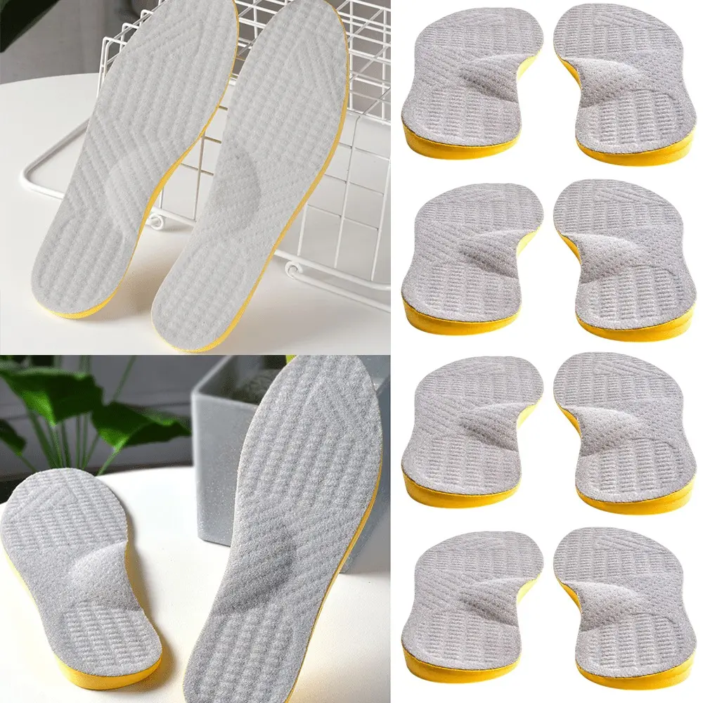 Unisex 4 Pairs Functional Supination Correction Orthotic Insoles - Arch Support, Stability, Breathable Cushioned, Heel Lift for Flat Feet, Fallen Arches - Daily Wear, Exercise