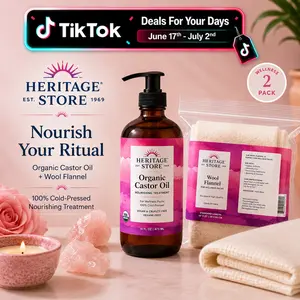 Heritage Castor Oil + Wool Flannel Bundle — Complete Castor Pack Kit — Traditional Wellness Ritual