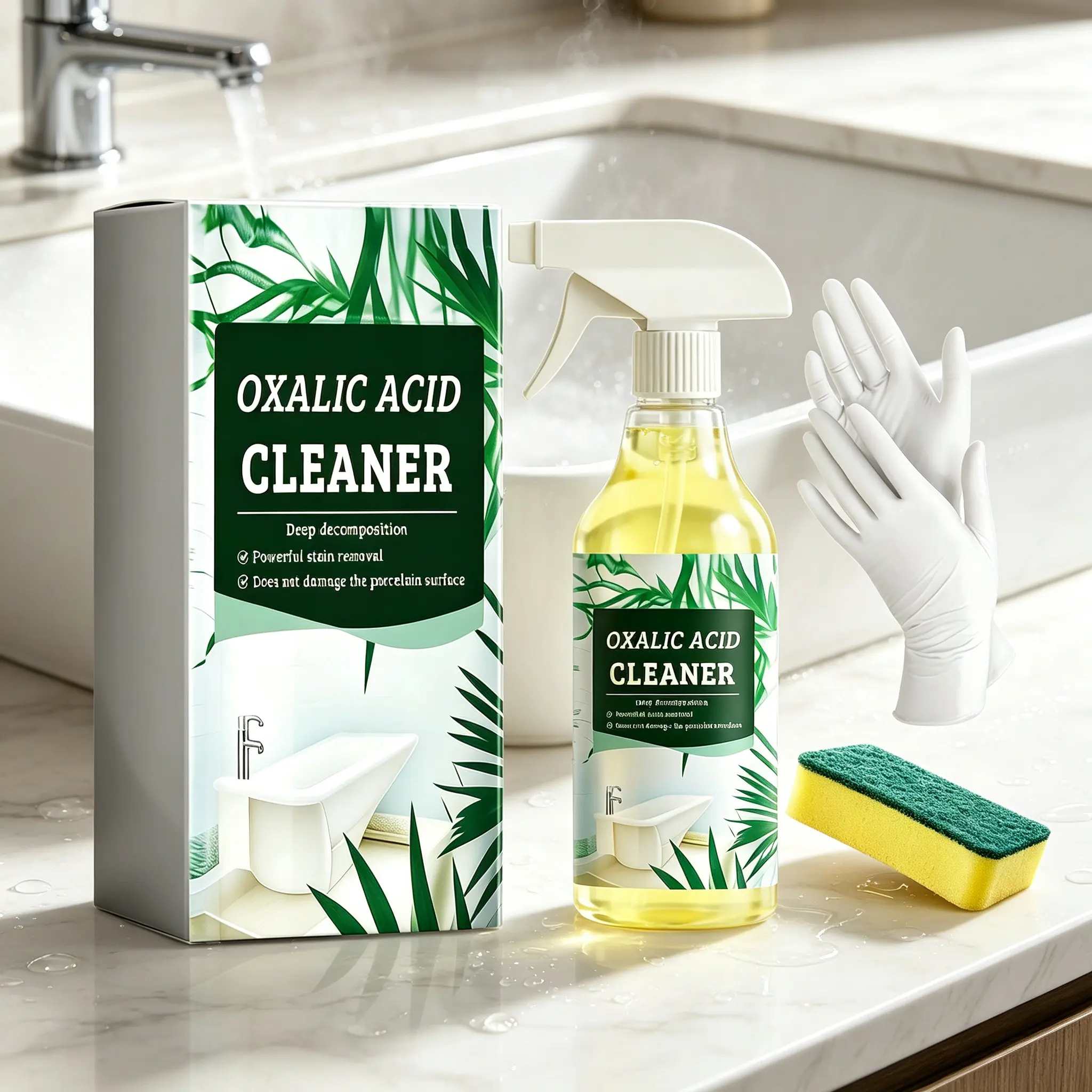Heavy Duty Stain Remover – Oxalic Acid Formula – Breaks Down Tough Dirt, Rust & Limescale – Safe for Surfaces