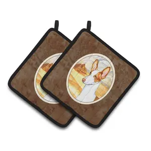 2 “ “ “ “212 MAIN” Carolines Treasures Colorful Insulated Hanging Fabric Pot Holders, 2-Piece Thick Kitchenware Accessory
