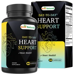Best Naturals Day-to-Day Heart Health Support with Folate, Green Tea, Hawthorn, Beet Root, L-Arginine, L-Citrulline, Phytosterol, Resveratrol, CoQ10 90 Veg Capsules