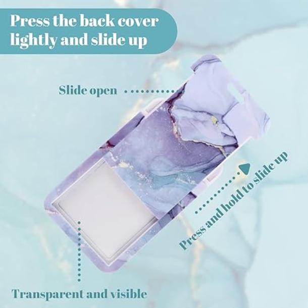 [New Deal] 3 Set Heavy Duty Badge Holder with Retractable Reel, Marble Retractable ID Badge Holders with Clip Name Key Card Holder Case for Teacher Nurse Doctor Student Office Gift for Coworkers