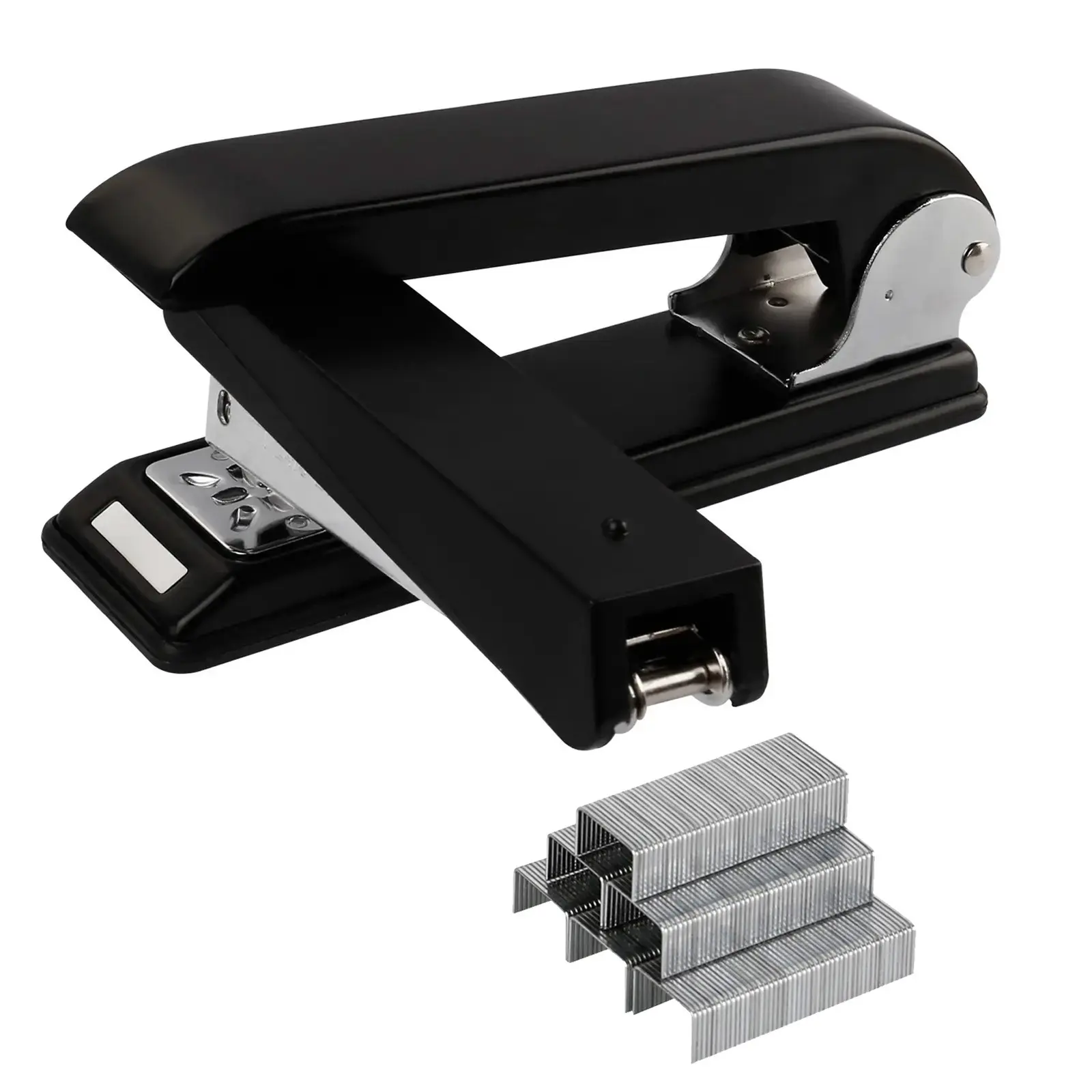 360 Degree Rotating Stapler with 1000 Staples, Durable Metal Material, Suitable for 12# Staples, Ideal for Books and Binders, Office Stationery Supplies