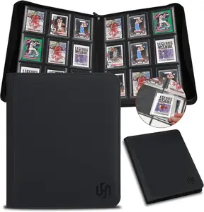 9 Pocket Toploader Binder Holds 288 3x4 Rigid Trading Card Holder Storage