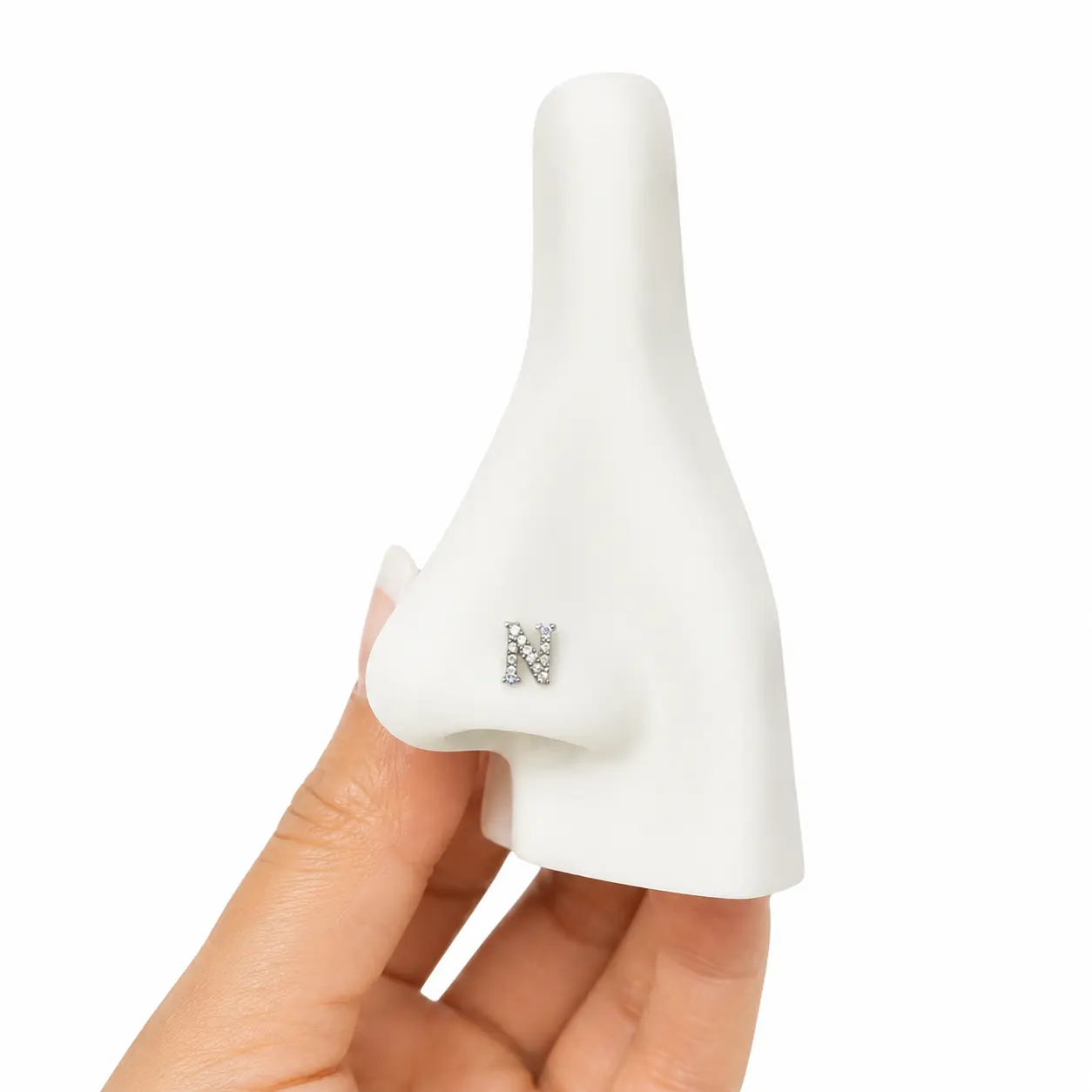 *Customize* Titanium Initial Nose Ring/ Labret